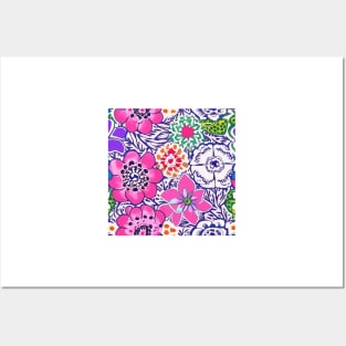 Large scale abstract florals and Moroccan tiles Posters and Art